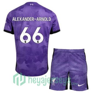 FC Liverpool (ALEXANDER-ARNOLD 66) Kids Third Soccer Jerseys Purple 2023/2024
