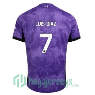 FC Liverpool (LUIS DÍAZ 7) Third Soccer Jerseys Purple 2023/2024