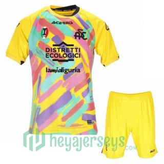 Spezia Calcio Kids Third Jersey Yellow 2022/2023