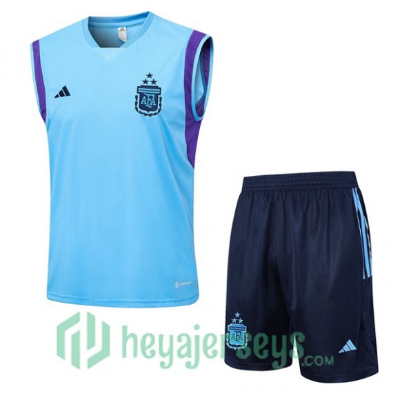 Argentina Soccer Vest + Shorts Blue 2023/2024