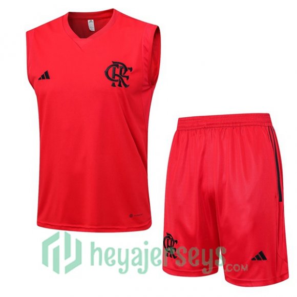 Flamengo Soccer Vest + Shorts Red 2023/2024