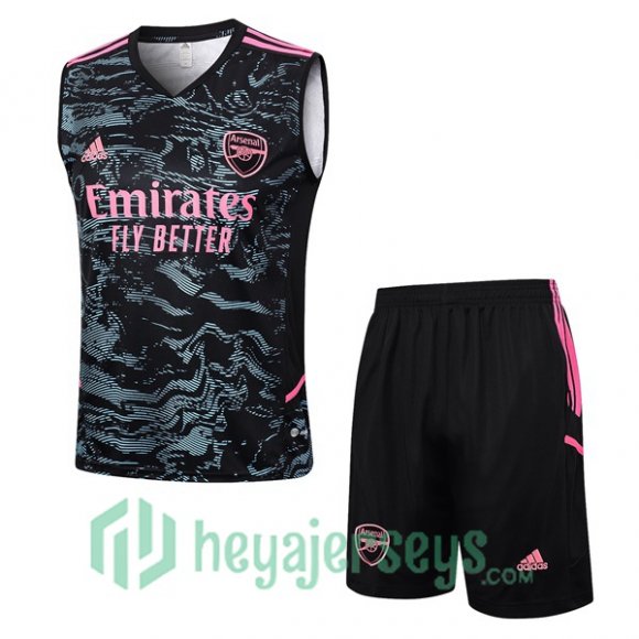 Arsenal Soccer Vest + Shorts Black Green 2023/2024