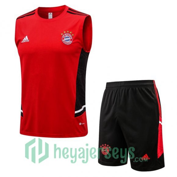 Bayern Munich Soccer Vest + Shorts Red 2022/2023