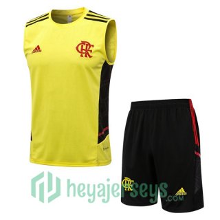 Flamengo Soccer Vest + Shorts Yellow 2022/2023