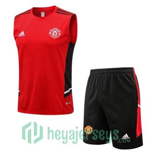 Manchester United Soccer Vest + Shorts Red 2022/2023