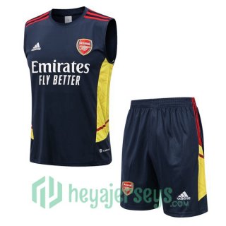 FC Arsenal Soccer Vest + Shorts Royal Blue 2022/2023