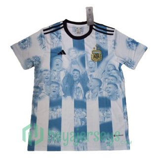 Argentina 3 Stars Soccer Jersey Commemorative Edition Blue 2022/2023