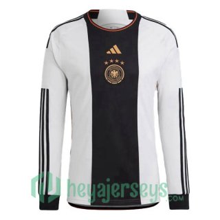 Germany Home Jersey Long Sleeve Black White 2023/2023