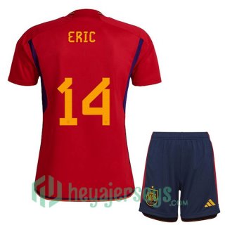 Spain (ERIC 14) Kids Home Jersey Red 2023/2023