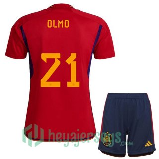 Spain (OLMO 21) Kids Home Jersey Red 2023/2023