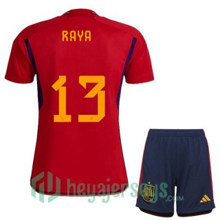 Spain (RAYA 13) Kids Home Jersey Red 2023/2023