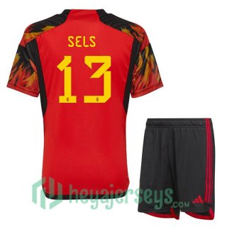 Belgium (SELS 13) Kids Home Jersey Red 2023/2023