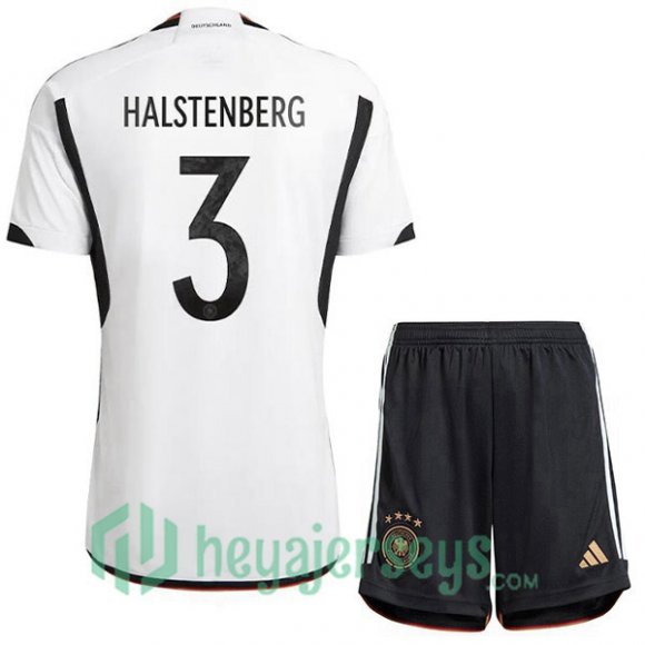 Germany (HALSTENBERG 3) Kids Home Jersey Black White 2023/2023