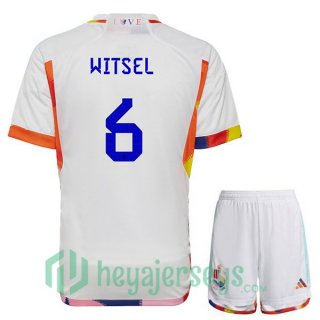 Belgium (WITSEL 6) Kids Away Jersey White 2023/2023