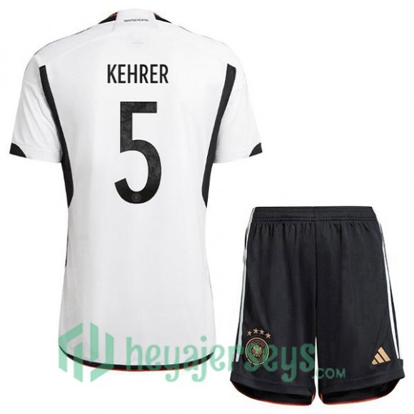 Germany (KEHRER 5) Kids Home Jersey Black White 2023/2023