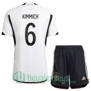 Germany (KIMMICH 6) Kids Home Jersey Black White 2023/2023