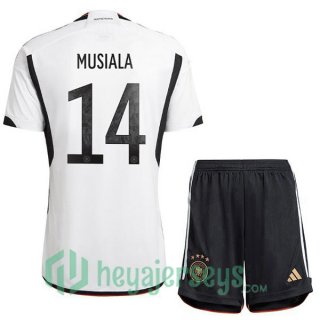 Germany (MUSIALA 14) Kids Home Jersey Black White 2023/2023