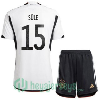 Germany (SULE 15) Kids Home Jersey Black White 2023/2023