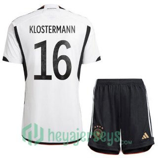 Germany (KLOSTERMANN 16) Kids Home Jersey Black White 2023/2023