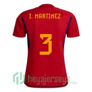Spain (I. MARTINEZ 3) Home Jersey Red 2023/2023