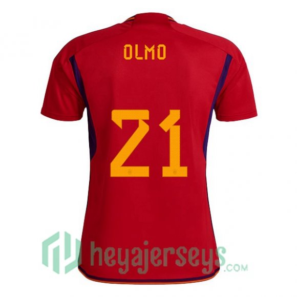 Spain (OLMO 21) Home Jersey Red 2023/2023
