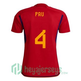 Spain (PAU 4) Home Jersey Red 2023/2023