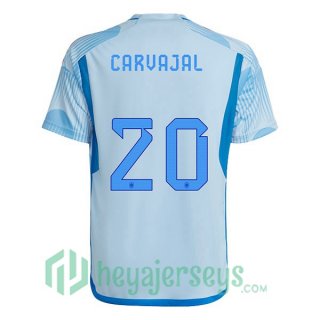 Spain (CARVAJAL 20) Away Jersey Blue White 2023/2023