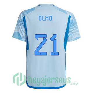 Spain (OLMO 21) Away Jersey Blue White 2023/2023