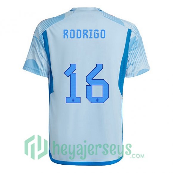 Spain (RODRIGO 16) Away Jersey Blue White 2023/2023
