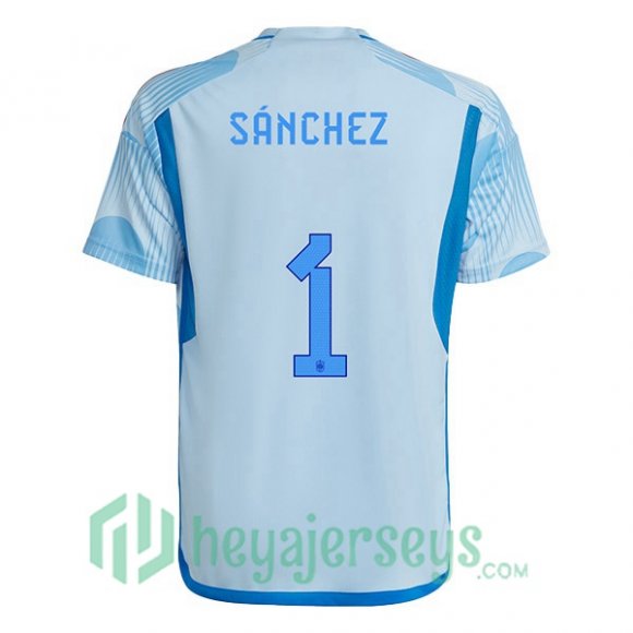 Spain (SÁNCHEZ 1) Away Jersey Blue White 2023/2023