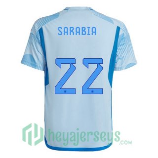 Spain (SARABIA 22) Away Jersey Blue White 2023/2023