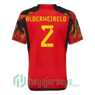 Belgium (ALDERWEIRELD 2) Home Jersey Red 2023/2023