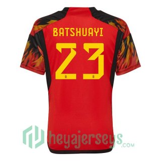 Belgium (BATSHUAYI 23) Home Jersey Red 2023/2023