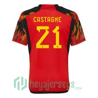 Belgium (CASTAGNE 21) Home Jersey Red 2023/2023