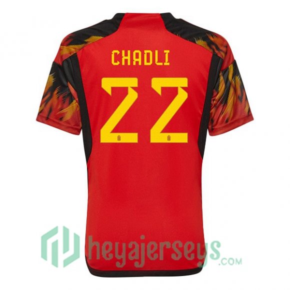 Belgium (CHADLI 22) Home Jersey Red 2023/2023