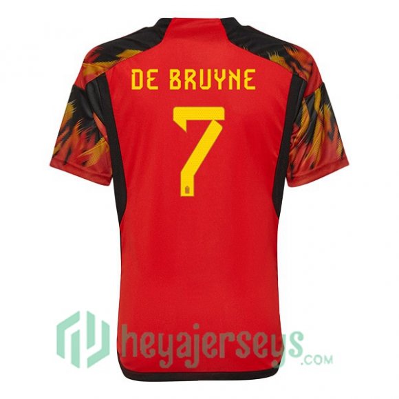Belgium (DE BRUYNE 7) Home Jersey Red 2023/2023