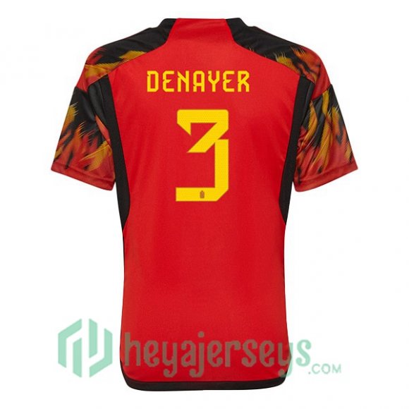 Belgium (DENAYER 3) Home Jersey Red 2023/2023