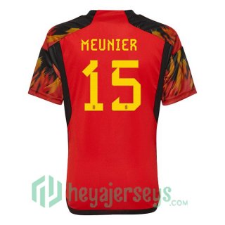 Belgium (MEUNIER 15) Home Jersey Red 2023/2023