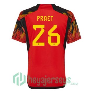 Belgium (PRAET 26) Home Jersey Red 2023/2023