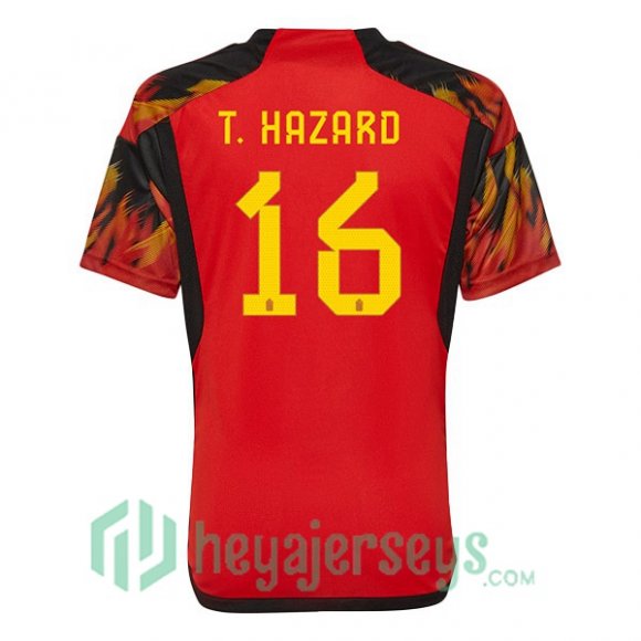 Belgium (T. HAZARD 16) Home Jersey Red 2023/2023