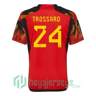 Belgium (TROSSARD 24) Home Jersey Red 2023/2023