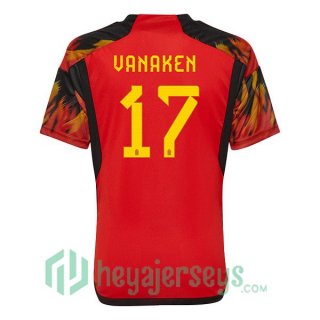 Belgium (VANAKEN 17) Home Jersey Red 2023/2023