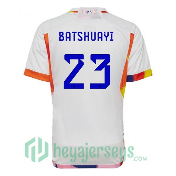 Belgium (BATSHUAYI 23) Away Jersey White 2023/2023