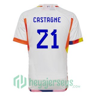 Belgium (CASTAGNE 21) Away Jersey White 2023/2023