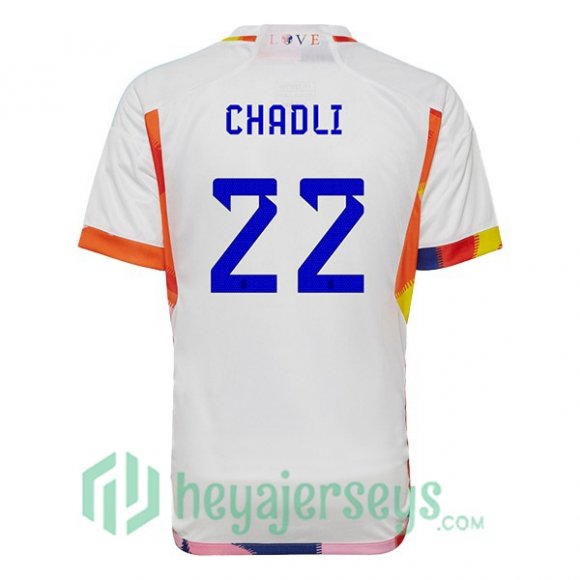 Belgium (CHADLI 22) Away Jersey White 2023/2023