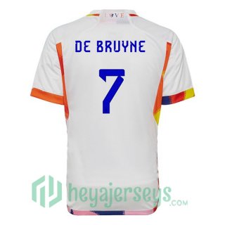 Belgium (DE BRUYNE 7) Away Jersey White 2023/2023