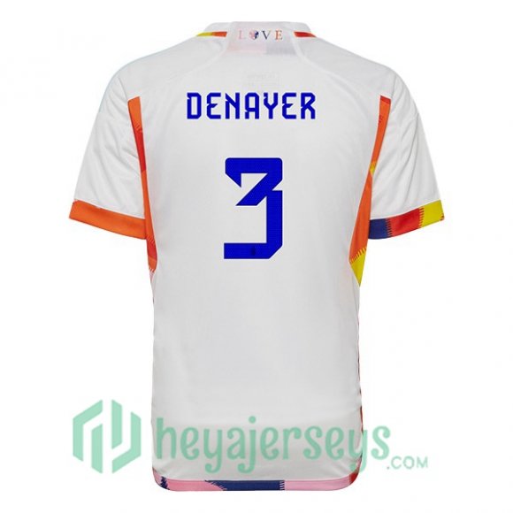 Belgium (DENAYER 3) Away Jersey White 2023/2023