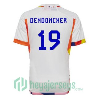 Belgium (DENDONCKER 19) Away Jersey White 2023/2023