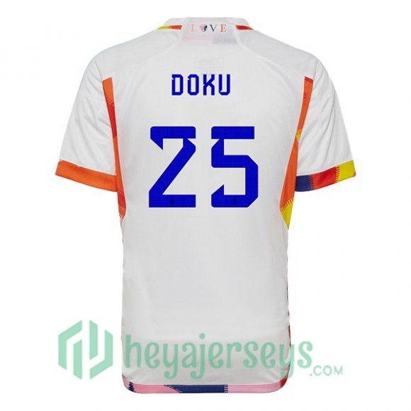 Belgium (DOKU 25) Away Jersey White 2023/2023