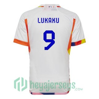 Belgium (LUKAKU 9) Away Jersey White 2023/2023
